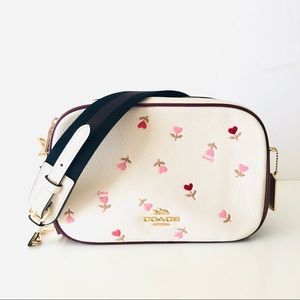 COACH Jes Crossbody Shoulder Bag With Heart Floral Print, NWT!